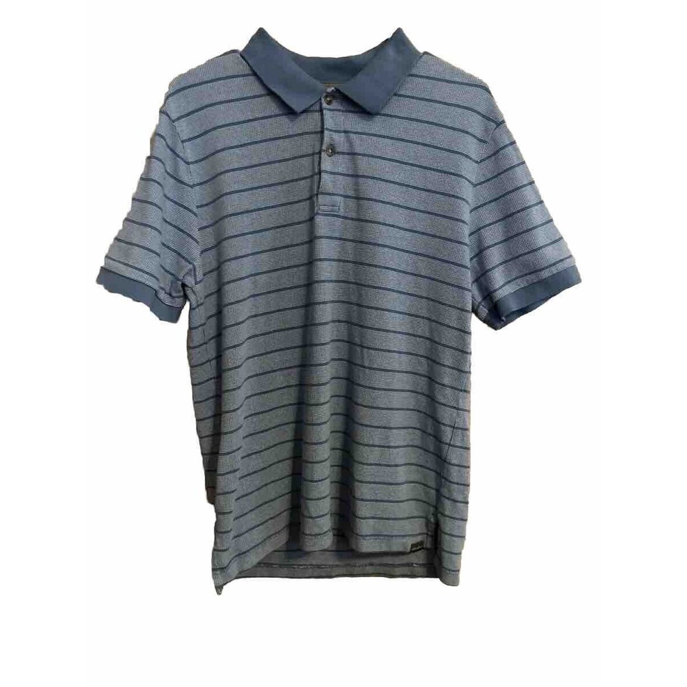 Eddie Bauer Classic Fit Button-Up Shirt Men's Size M Blue Short Sleeve Striped